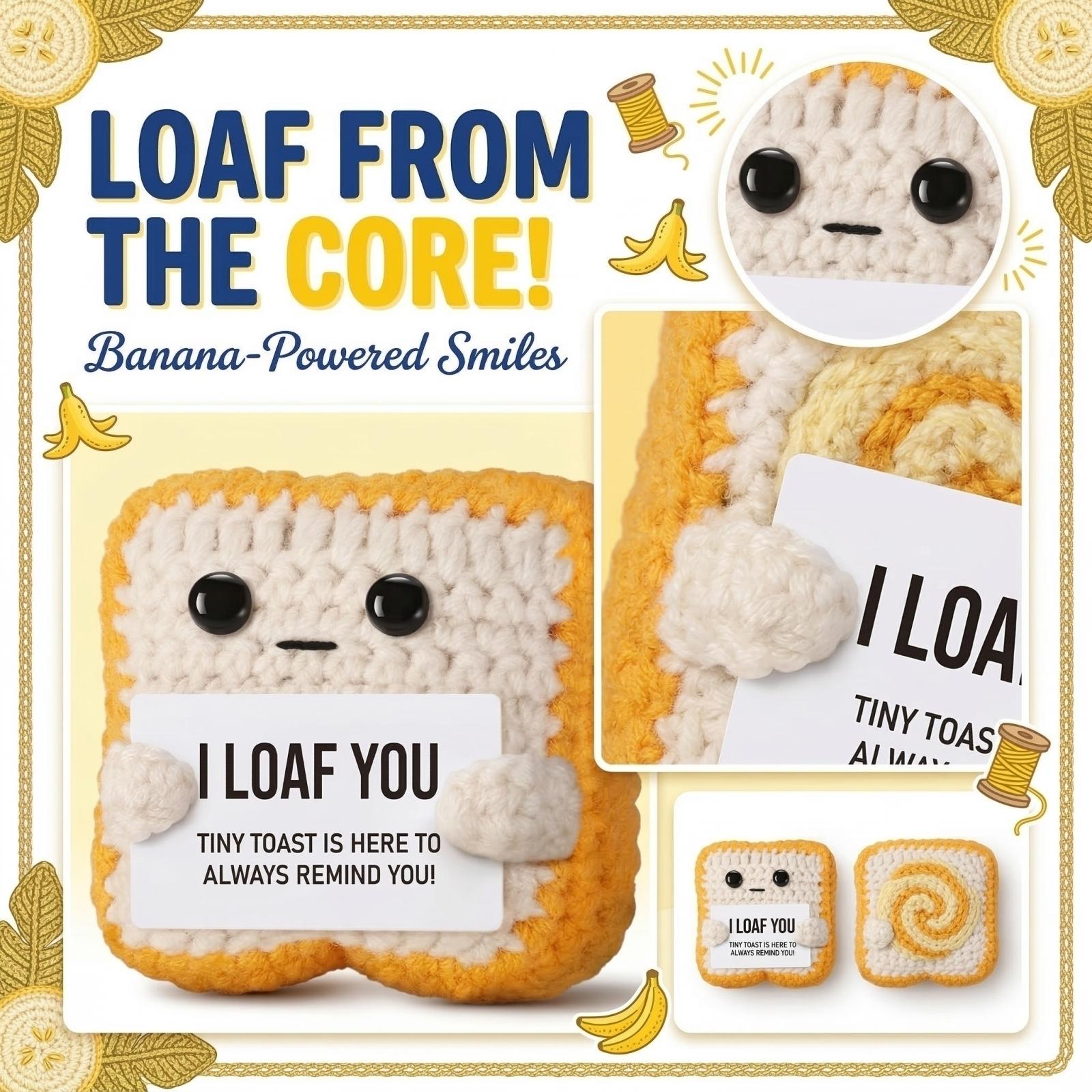 Handmade Crochet Plush Toast Doll with Inspirational Card Soft Stuffed Toy Positive Message Motivational Gift for All Ages
Handmade Crochet Plush Toast Doll with Inspirational Card Soft Stuffed Toy Positive Message Motivational Gift for All Ages