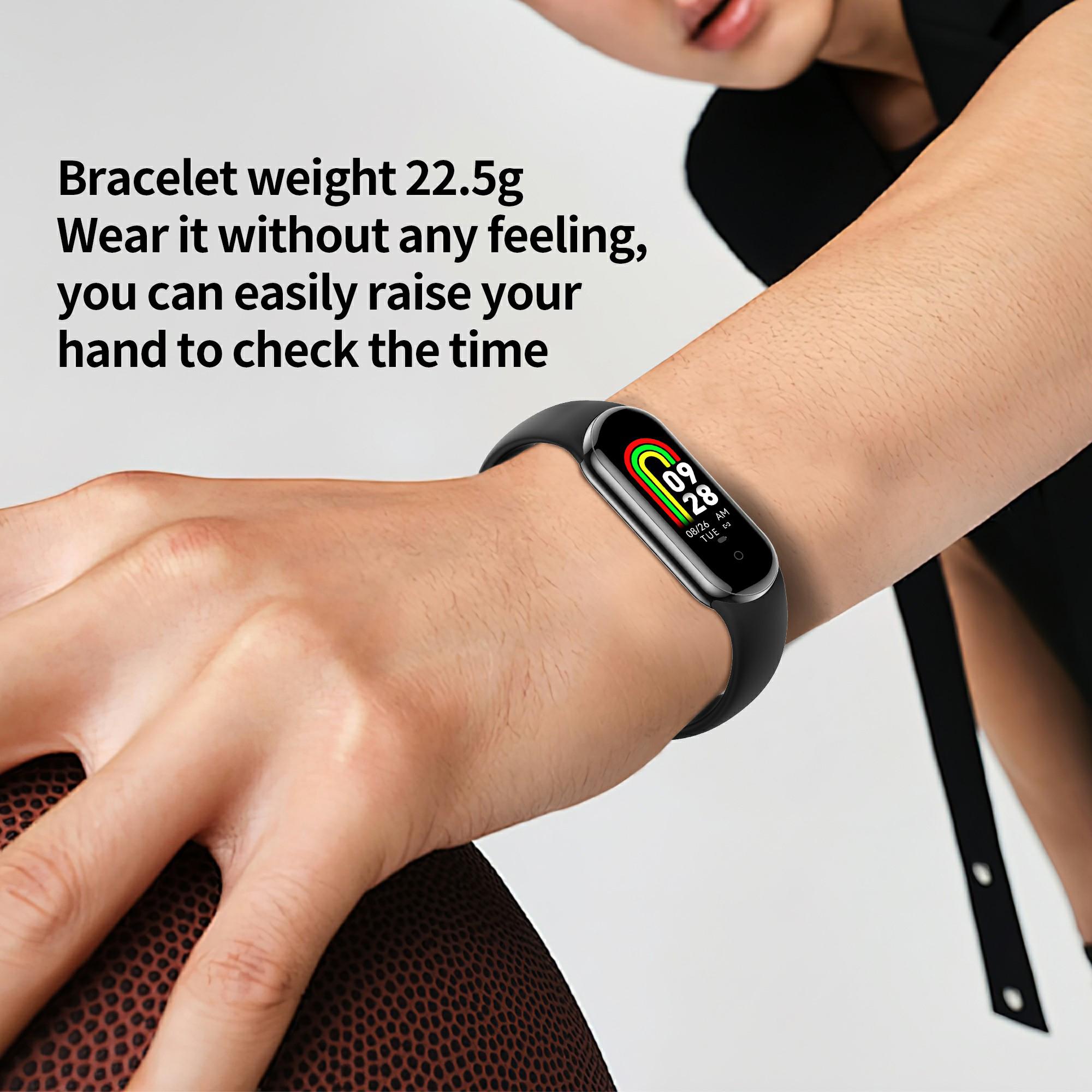 M8 0.96-inch Touch Screen Smart Wristband Waterproof Sleep Heart Rate Monitoring Smart Bracelet Rose Gold
M8 0.96-inch Touch Screen Smart Wristband Waterproof Sleep Heart Rate Monitoring Smart Bracelet Rose Gold