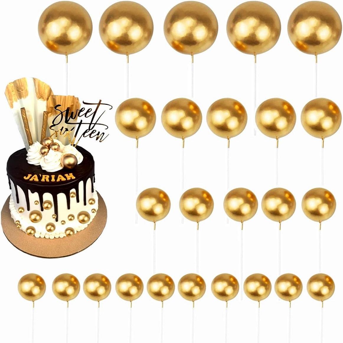 25pcs Gold & Black Ball Cake Topper Foam & Pearl Material for Anniversary Baby Shower Birthday Wedding Christmas Valentine s Day
25pcs Gold & Black Ball Cake Topper Foam & Pearl Material for Anniversary Baby Shower Birthday Wedding Christmas Valentine s Day