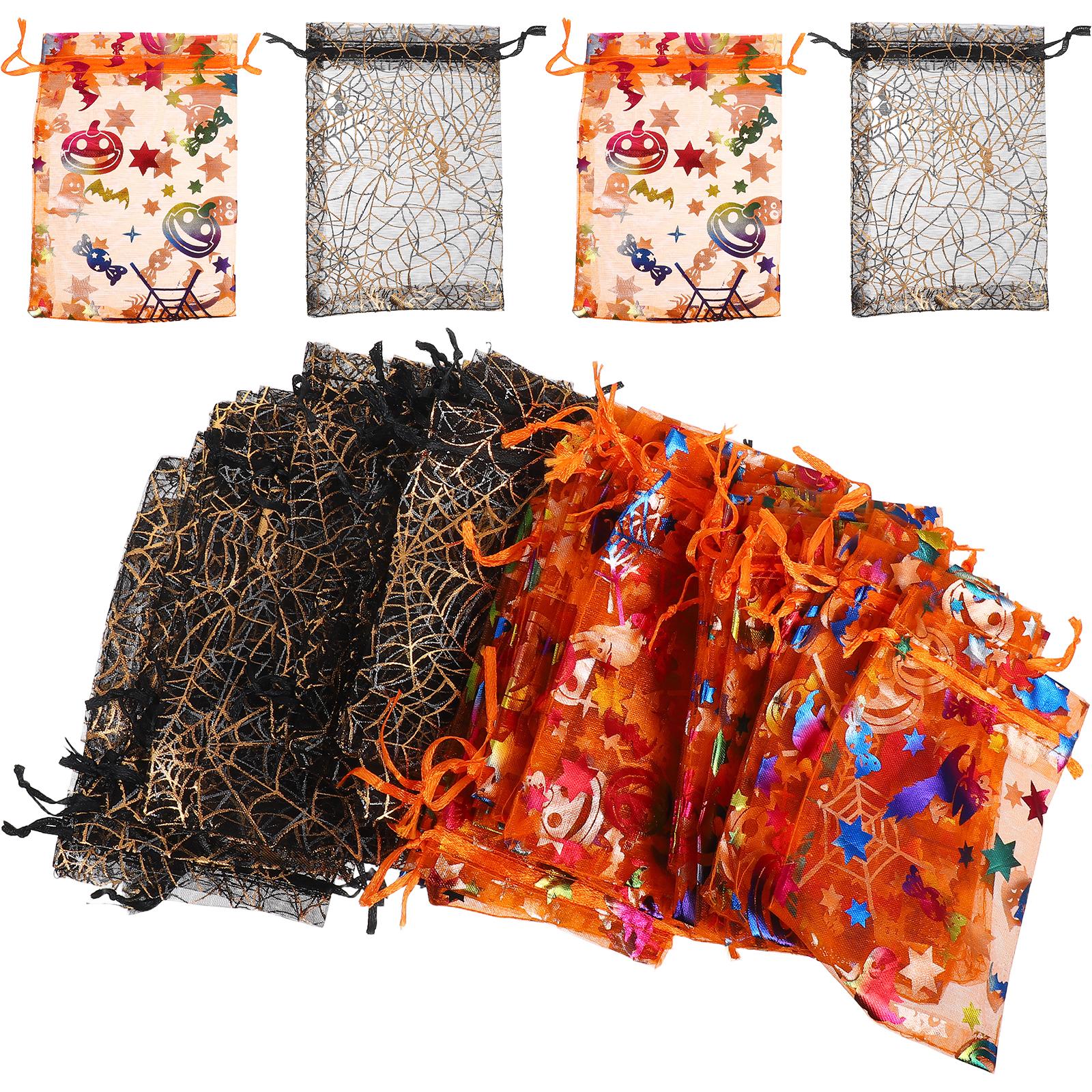 60pcs Halloween Present Spider Pumpkin Mesh Drawstring Organza Candy Pouches Party Favor For Treats Snacks Transparent Mesh 13.8X10X0.2cm
60pcs Halloween Present Spider Pumpkin Mesh Drawstring Organza Candy Pouches Party Favor For Treats Snacks Transparent Mesh 13.8X10X0.2cm