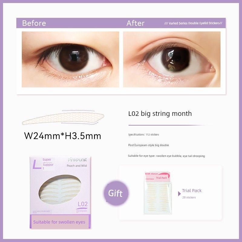 Peach and Wild Traceless Lace Skin Color Wide Double Eyelid Stickers L02 Big Crescent Moon (Suitable for Drooping Eyes)
Peach and Wild Traceless Lace Skin Color Wide Double Eyelid Stickers L02 Big Crescent Moon (Suitable for Drooping Eyes)