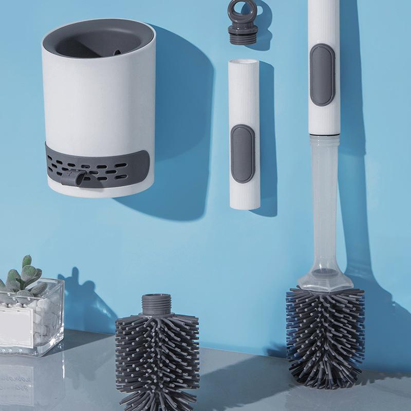 Detergent Refillable Toilet Brush Set Wall-Mounted With Holder Silicone Tpr Brush For Corner Cleaning Tools Bathroom Accessories
Detergent Refillable Toilet Brush Set Wall-Mounted With Holder Silicone Tpr Brush For Corner Cleaning Tools Bathroom Accessories