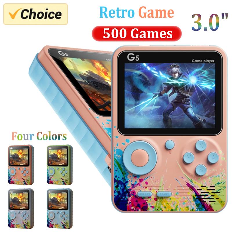 Портативная игровая консоль G5, ретро-игры 500, классический геймпад с экраном 3,0, портативный аккумулятор цвета макарон, 1020 мАч
Портативная игровая консоль G5, ретро-игры 500, классический геймпад с экраном 3,0, портативный аккумулятор цвета макарон, 1020 мАч