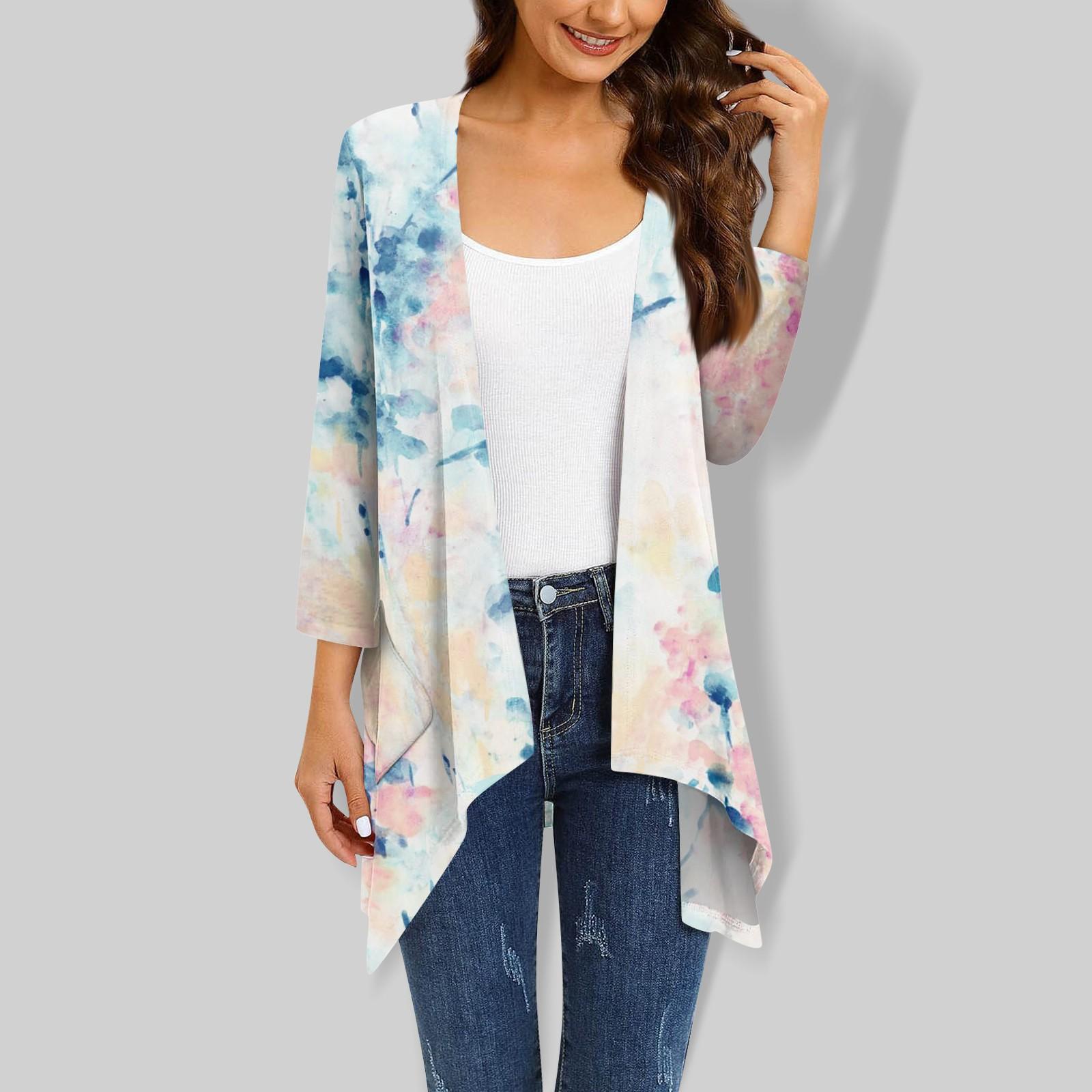 Женский кардиган неправильной формы с градиентным принтом и рукавами три четверти, куртка с карманами S синий
Женский кардиган неправильной формы с градиентным принтом и рукавами три четверти, куртка с карманами S синий