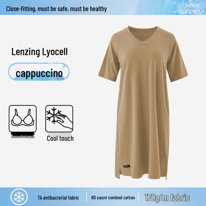 Women s Antibacterial V-Neck Lyocell Cotton Nightgown - Short Sleeve, Solid Color Summer Homewear Pajama M (90-110 lbs)
Women s Antibacterial V-Neck Lyocell Cotton Nightgown - Short Sleeve, Solid Color Summer Homewear Pajama M (90-110 lbs)