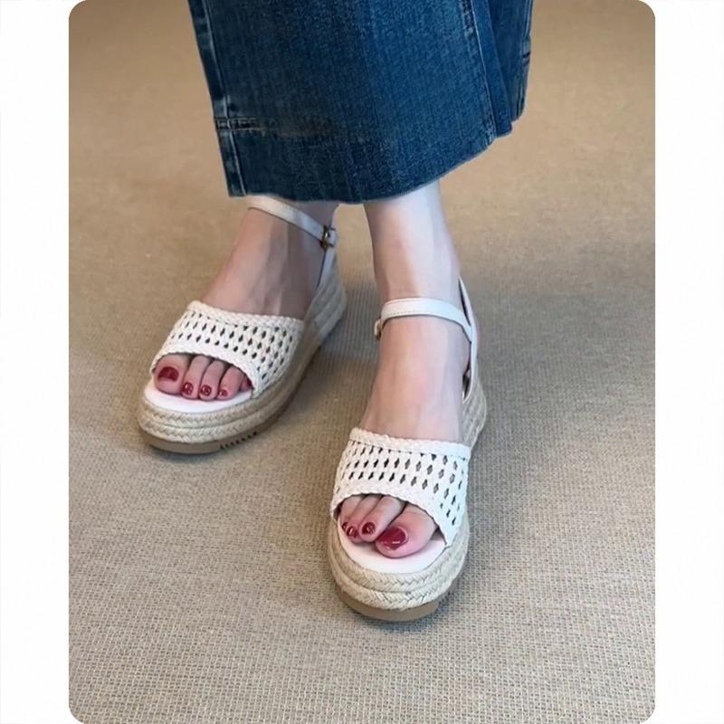 New Style Shoes Thick-soled Woven Sandals Women s Shoes Height-increasing Wedge Heels 35 бежевий
New Style Shoes Thick-soled Woven Sandals Women s Shoes Height-increasing Wedge Heels 35 бежевий