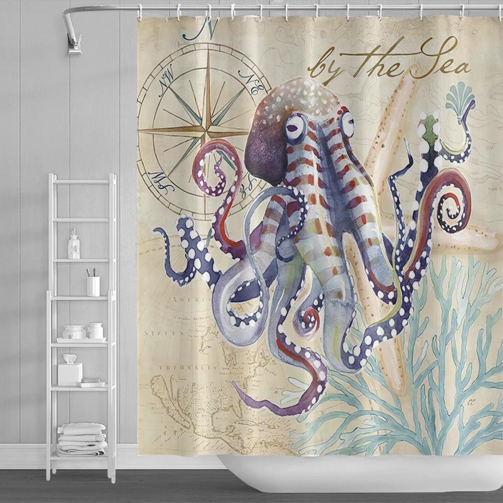 Colorful Octopus Print Shower Curtains Waterproof Polyester Fashion Bath Curtains Home Decoration Bathtub Screen With Hooks W60H190(CM)-1 Pcs
Colorful Octopus Print Shower Curtains Waterproof Polyester Fashion Bath Curtains Home Decoration Bathtub Screen With Hooks W60H190(CM)-1 Pcs