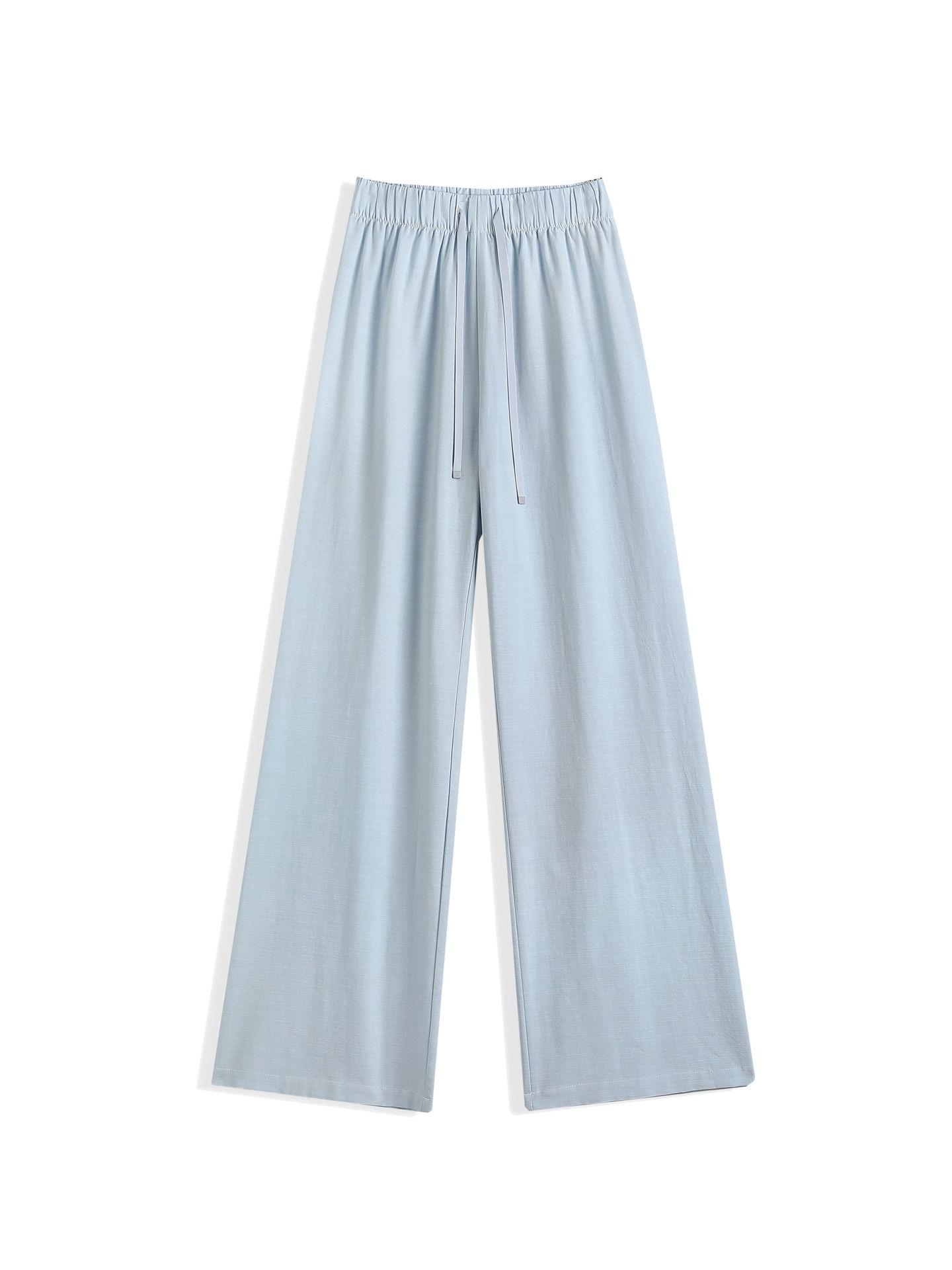 Tencel Cotton Wide-Leg Pants with Elastic Waist and Drawstring XXL світло-синій колір
Tencel Cotton Wide-Leg Pants with Elastic Waist and Drawstring XXL світло-синій колір