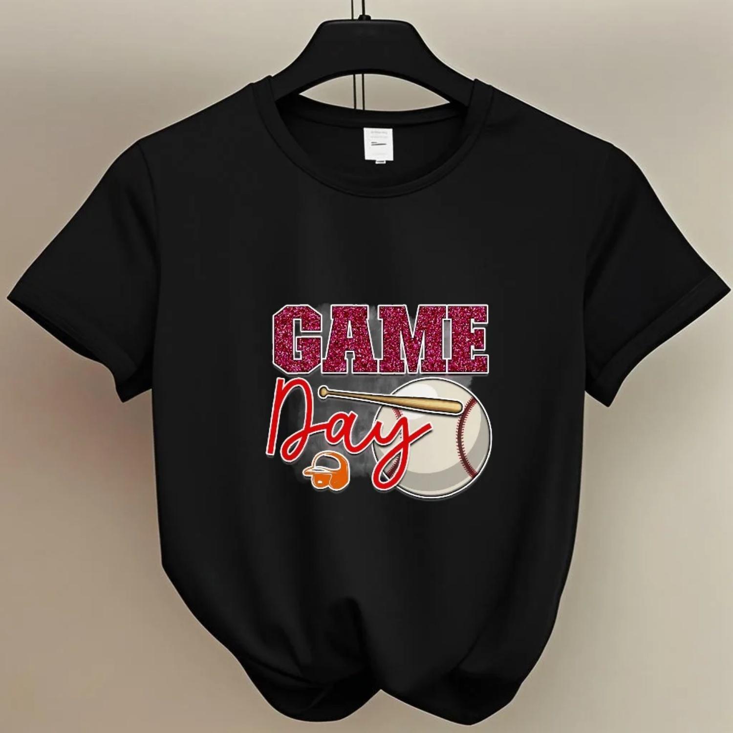 Women s Short SleeveT-Shirt Game Day Print for Summer Baseball Games Young Women with a Sporty Style S чёрный
Women s Short SleeveT-Shirt Game Day Print for Summer Baseball Games Young Women with a Sporty Style S чёрный