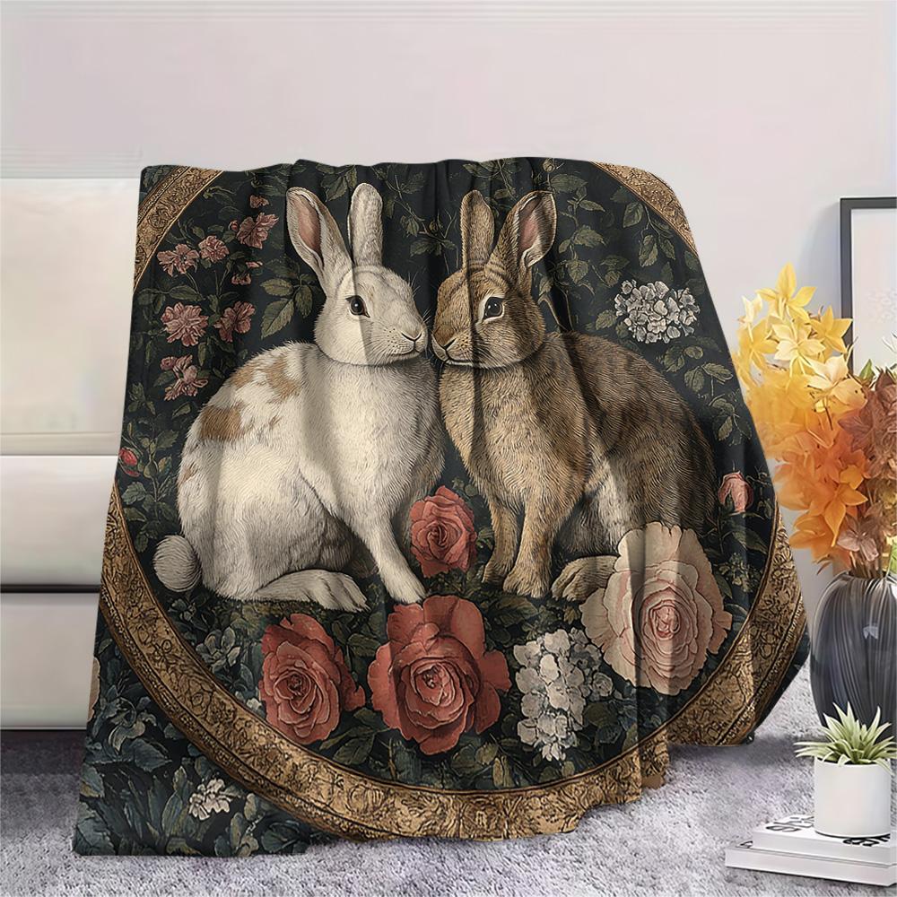 Rabbit Print Flannel Blanket, High quality Comfortable for All Seasons, Home Decor, Warmth and Comfort, Perfect for Christmas Gifts 80cm x 120cm
Rabbit Print Flannel Blanket, High quality Comfortable for All Seasons, Home Decor, Warmth and Comfort, Perfect for Christmas Gifts 80cm x 120cm