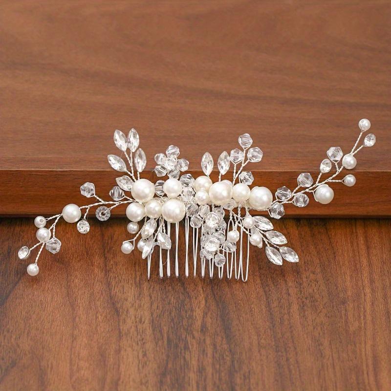 Trendy Gold Pearl Crystal Tiara Wedding Hair Combs Hair Accessories for Bridal Headpiece Women Wedding Hair Jewelry Accessories
Trendy Gold Pearl Crystal Tiara Wedding Hair Combs Hair Accessories for Bridal Headpiece Women Wedding Hair Jewelry Accessories