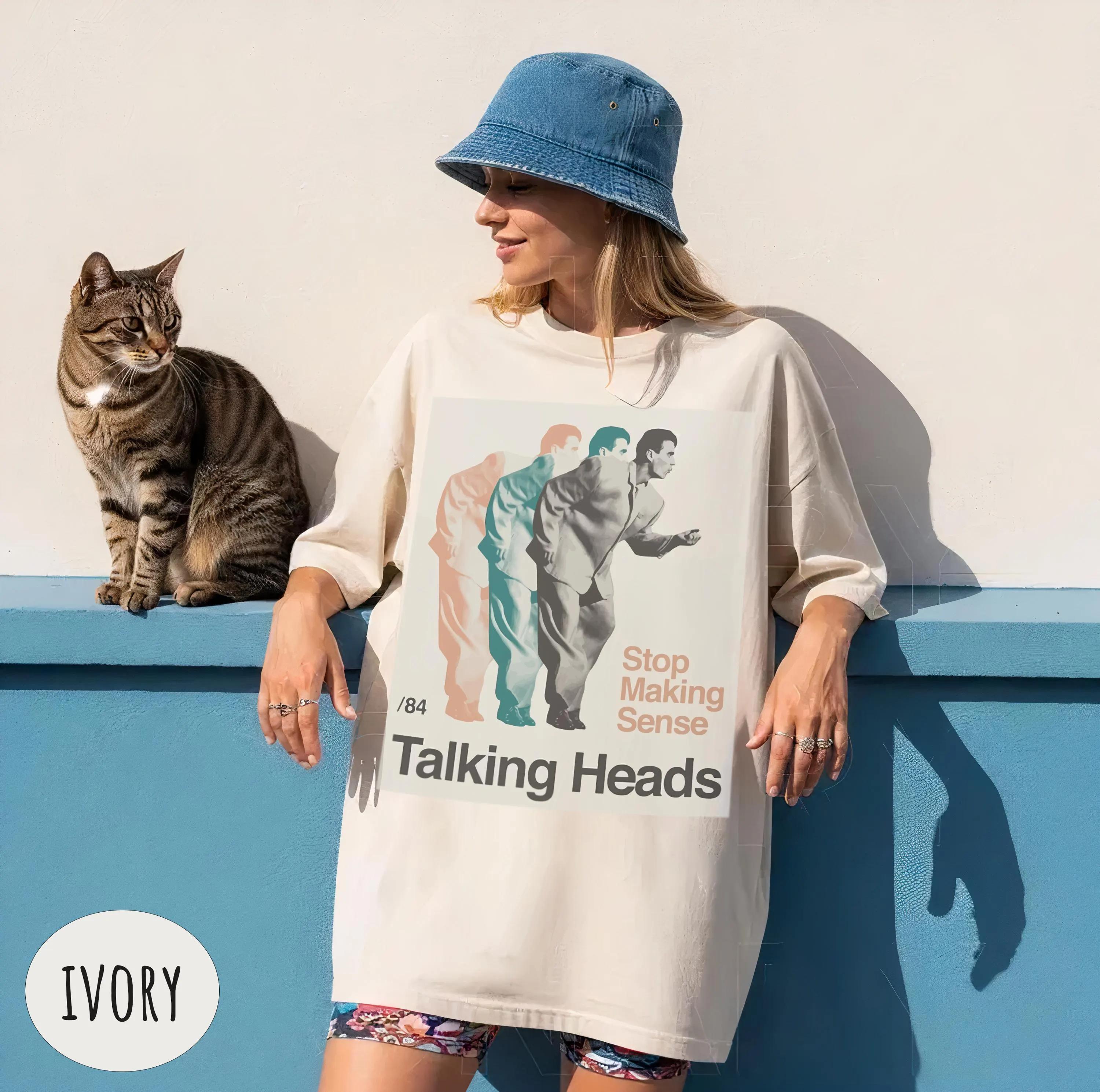 Plus Size Summer Womens Vintage Talking Heads TShirt Cotton Breathable Stylish Versatile Street Style Oversized 4XL
Plus Size Summer Womens Vintage Talking Heads TShirt Cotton Breathable Stylish Versatile Street Style Oversized 4XL