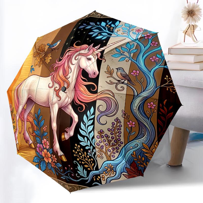 1pc Sturdy 8-Bone Auto Umbrella, Starry Night Pink Mane Unicorn Umbrella, Digital Printed, Foldable Umbrella for On-the-Go Outdoor Use
1pc Sturdy 8-Bone Auto Umbrella, Starry Night Pink Mane Unicorn Umbrella, Digital Printed, Foldable Umbrella for On-the-Go Outdoor Use