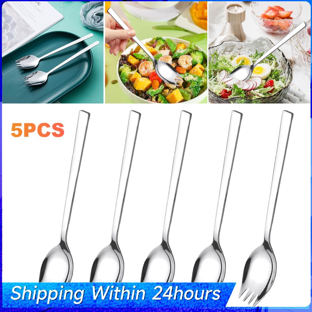 5Pcs Spork Long Handle Spoon Fork Silverware Multipurpose Flatware Utensil Set for Dessert Ice Cream Salad China Mainland
5Pcs Spork Long Handle Spoon Fork Silverware Multipurpose Flatware Utensil Set for Dessert Ice Cream Salad China Mainland