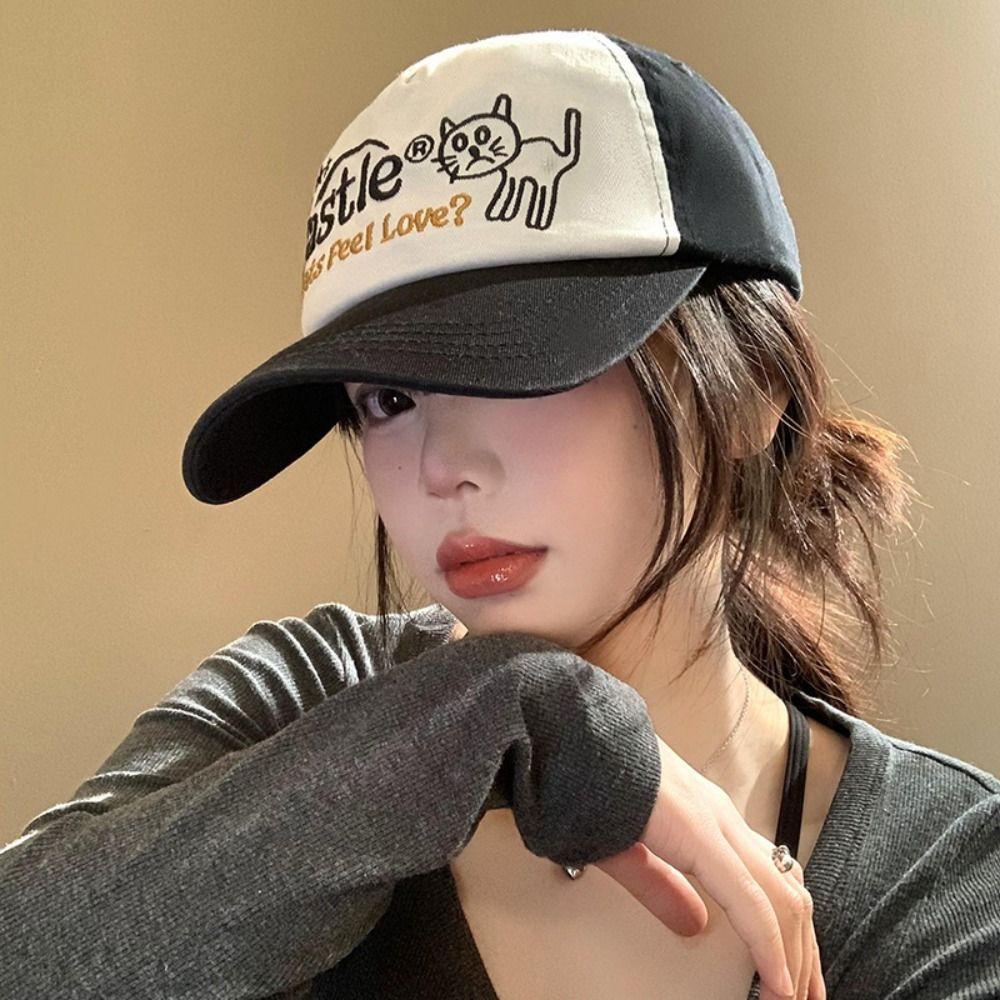 Wide Brim Color Contrast Baseball Cap American Retro Curved Brim Hat Cartoon Peaked Cap Couple
Wide Brim Color Contrast Baseball Cap American Retro Curved Brim Hat Cartoon Peaked Cap Couple