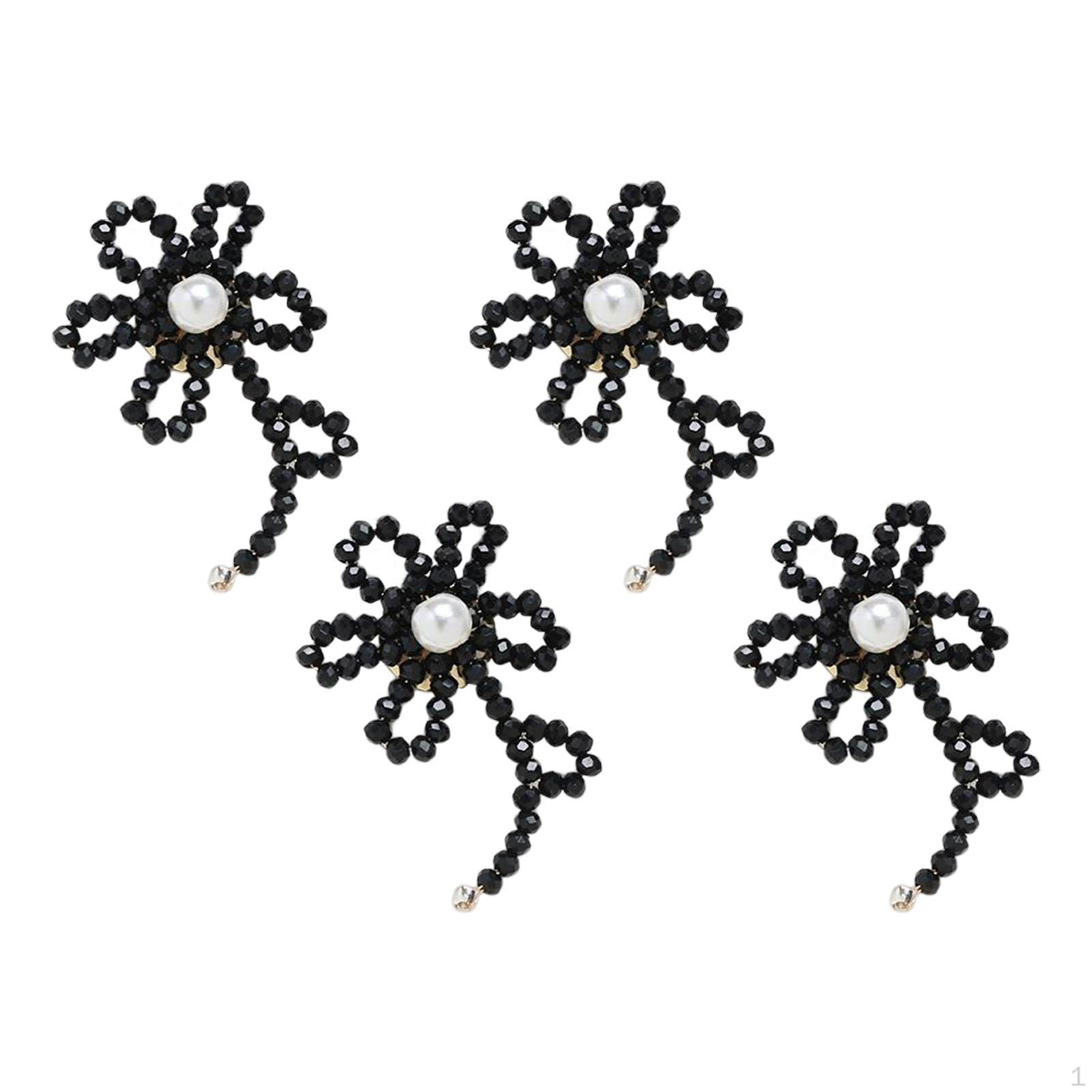 4 Pcs Embroidery Fix Decorative Embellishments Sewing Sparkling Flower Appliques for Clothing Dress чорний
4 Pcs Embroidery Fix Decorative Embellishments Sewing Sparkling Flower Appliques for Clothing Dress чорний