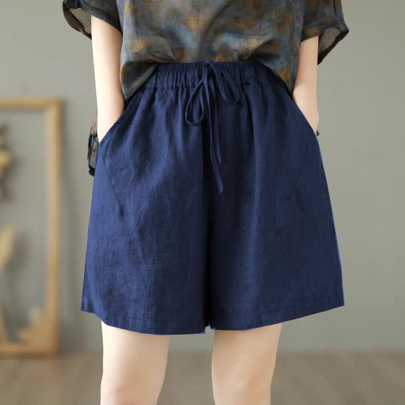 Women s Retro Minimalist Cotton Linen Elastic Waist Shorts - Summer Drawstring Slimming Casual Shorts L (suggested weight 100-115 jin)
Women s Retro Minimalist Cotton Linen Elastic Waist Shorts - Summer Drawstring Slimming Casual Shorts L (suggested weight 100-115 jin)
