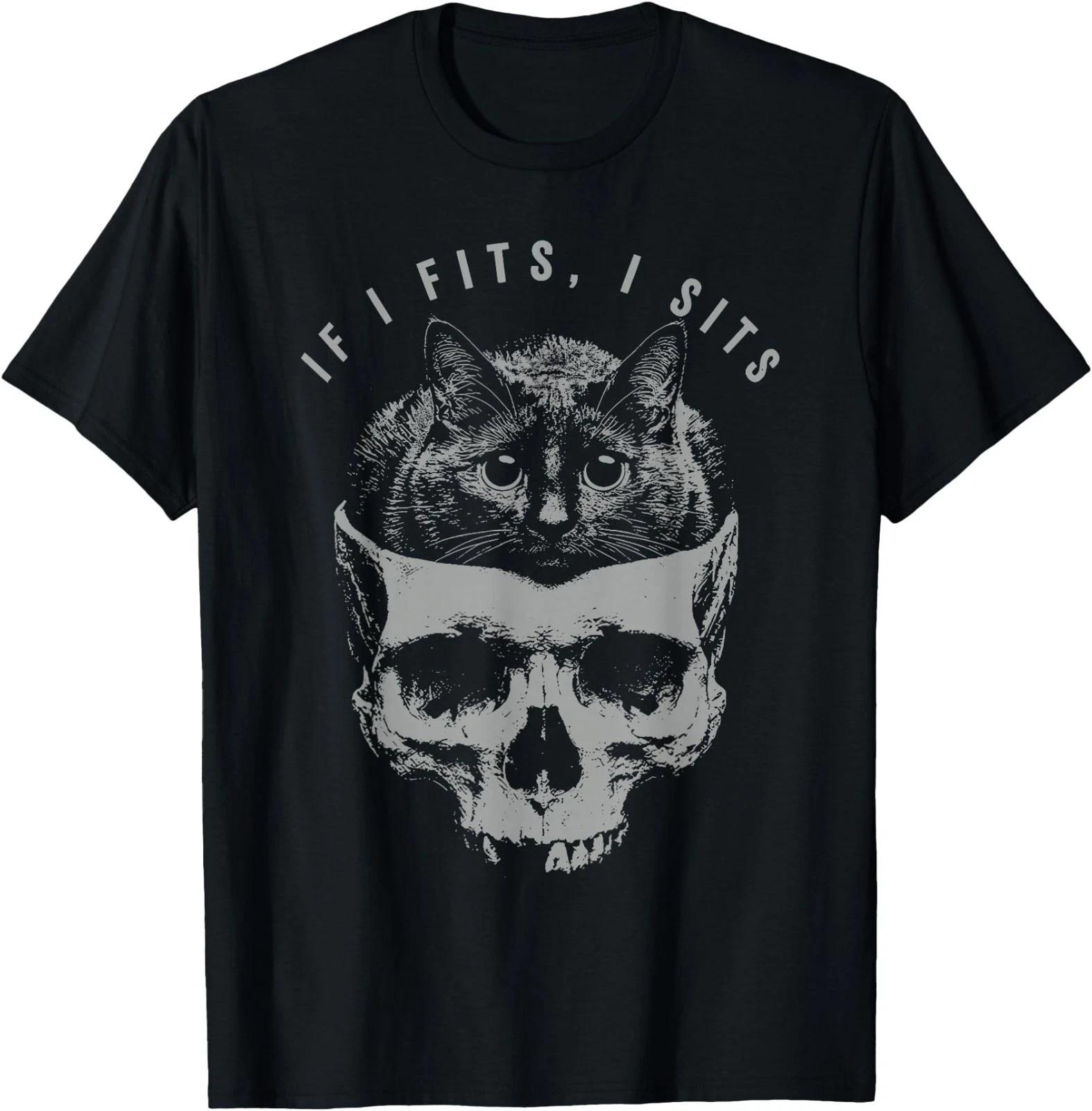 If It Fits I Sit Black Cat Skull Minimalist Meme Humor T-Shirt 4XL
If It Fits I Sit Black Cat Skull Minimalist Meme Humor T-Shirt 4XL