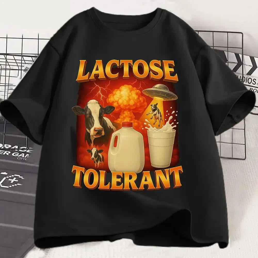 Lactose Tolerant Pattern Tshirt for Women Vintage Milk Fashion Short Sleeved Tshirt Casual Comfortable Summer Clothing 4XL
Lactose Tolerant Pattern Tshirt for Women Vintage Milk Fashion Short Sleeved Tshirt Casual Comfortable Summer Clothing 4XL