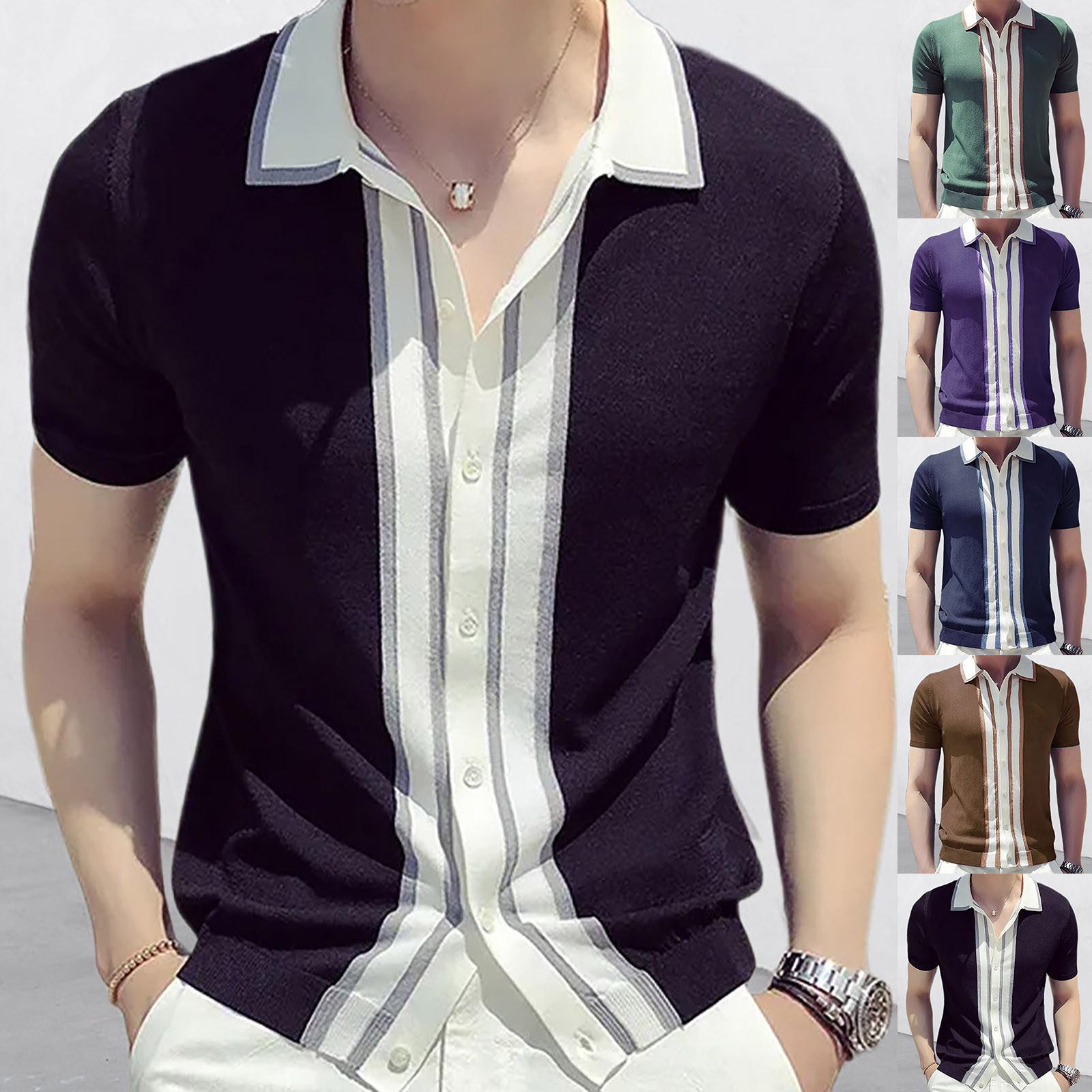 (Great home)Men s Summer Lapel Knit Short-sleeved Slim Fashion Breathable Men s Business Shirt
(Great home)Men s Summer Lapel Knit Short-sleeved Slim Fashion Breathable Men s Business Shirt