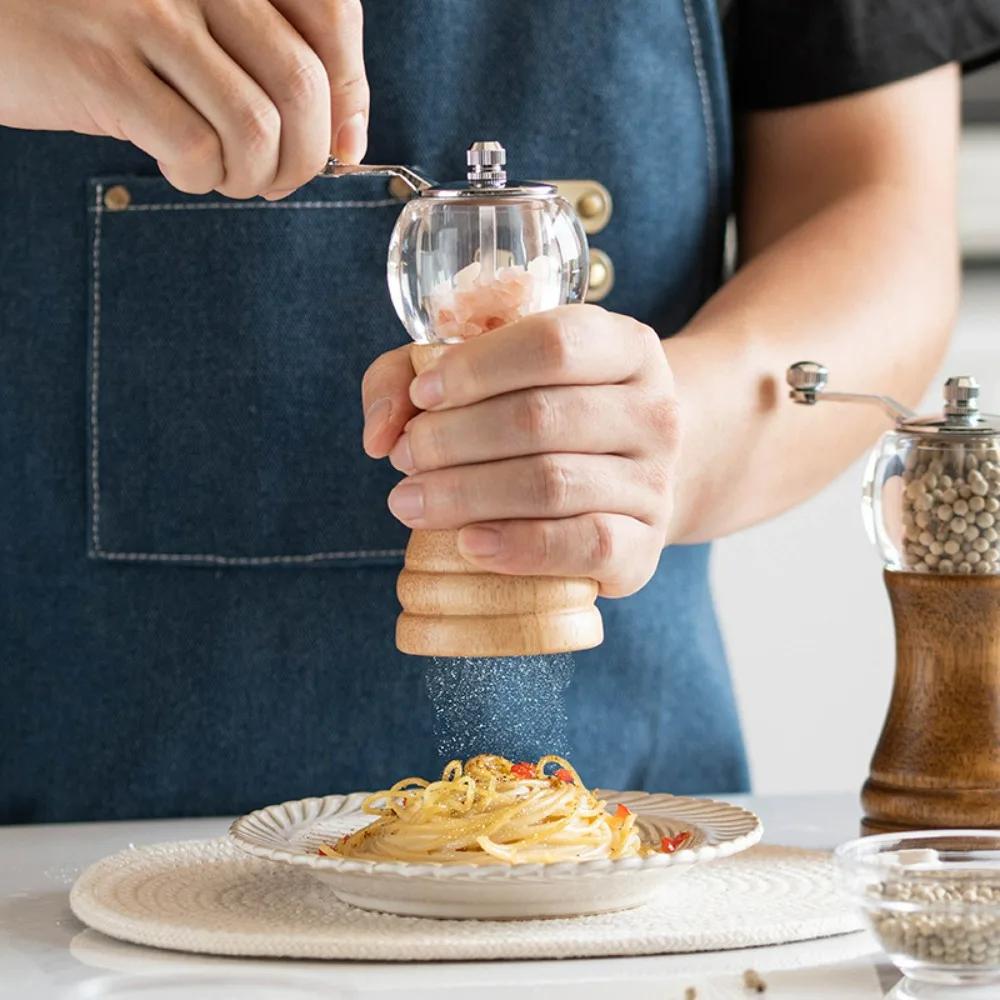 Wood Salt Pepper Mill Hand Operated Mini Ceramic Core Grinder Pepper Grinder BBQ Kitchen Tools And Salt Shakers Multipurpose
Wood Salt Pepper Mill Hand Operated Mini Ceramic Core Grinder Pepper Grinder BBQ Kitchen Tools And Salt Shakers Multipurpose