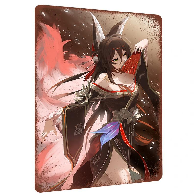 Oriental Fox Fairy Theme Metal Decorative Painting Japanese Style Home Wall Art Creative Anime Character Iron Wall Hanging 7.9x11.8In(20x30cm)
Oriental Fox Fairy Theme Metal Decorative Painting Japanese Style Home Wall Art Creative Anime Character Iron Wall Hanging 7.9x11.8In(20x30cm)