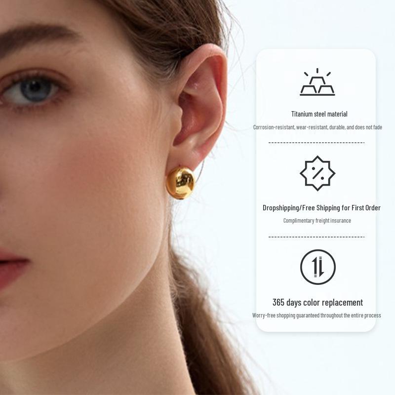 Глянцевые французские овальные серьги-пусеты в форме боба, титановая сталь с покрытием из 18-каратного золота, элегантные украшения для женщин Silver French Bean Stud Earrings
Глянцевые французские овальные серьги-пусеты в форме боба, титановая сталь с покрытием из 18-каратного золота, элегантные украшения для женщин Silver French Bean Stud Earrings