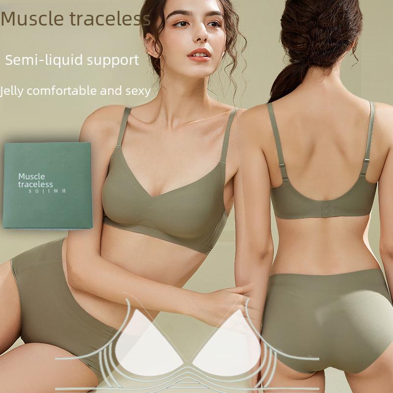 Women s French-Style Seamless Soft Support Jelly Underwear Bra Set - Comfortable, No Steel Ring, Adjustable, Gathered Design M (34/75ABC)
Women s French-Style Seamless Soft Support Jelly Underwear Bra Set - Comfortable, No Steel Ring, Adjustable, Gathered Design M (34/75ABC)