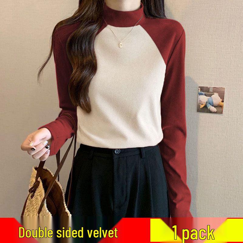 Women s German Velvet Color Block Semi-High Neck Base Layer – Winter Slim Fit Stretch Shirt L (105-115 jin)
Women s German Velvet Color Block Semi-High Neck Base Layer – Winter Slim Fit Stretch Shirt L (105-115 jin)