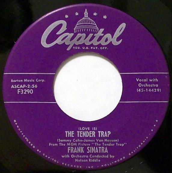 7inch Record FRANK SINATRA - (Love Is) The Tender Trap / Weep T F3290 Capitol Records 1955 US Jazz Used
7inch Record FRANK SINATRA - (Love Is) The Tender Trap / Weep T F3290 Capitol Records 1955 US Jazz Used