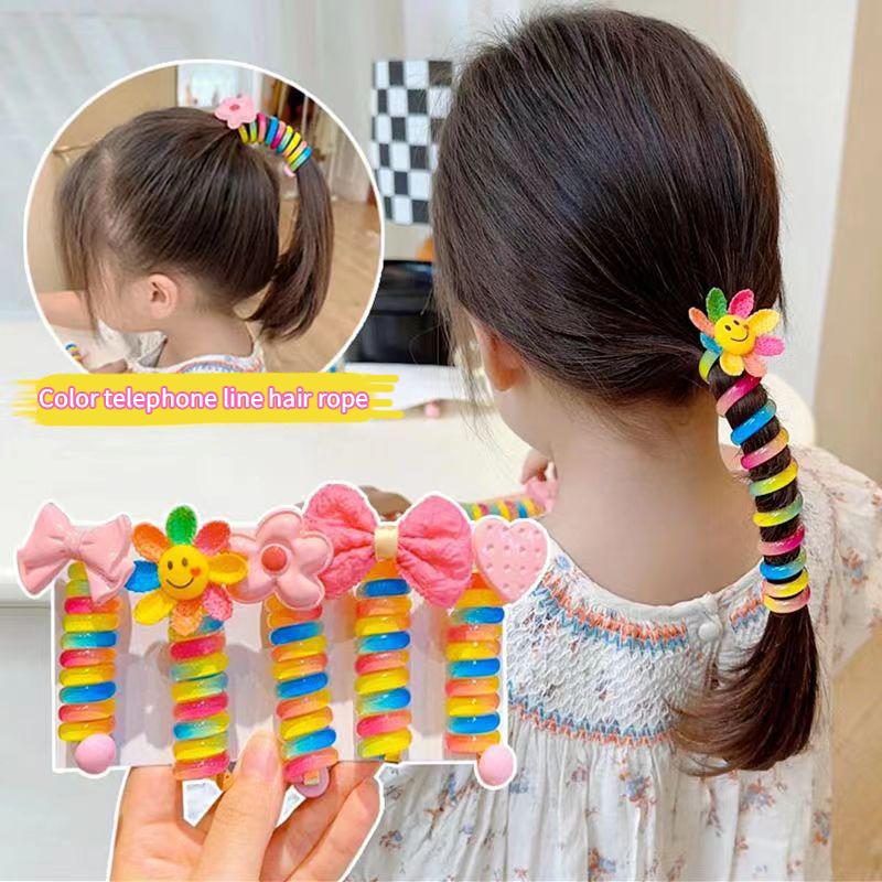 2Pcs Girls Elastic Rubber Bands Children Telephone Wire Hair Ties Spiral Coil Hairbands Hair Rope Ponytail Hair Accessories
2Pcs Girls Elastic Rubber Bands Children Telephone Wire Hair Ties Spiral Coil Hairbands Hair Rope Ponytail Hair Accessories