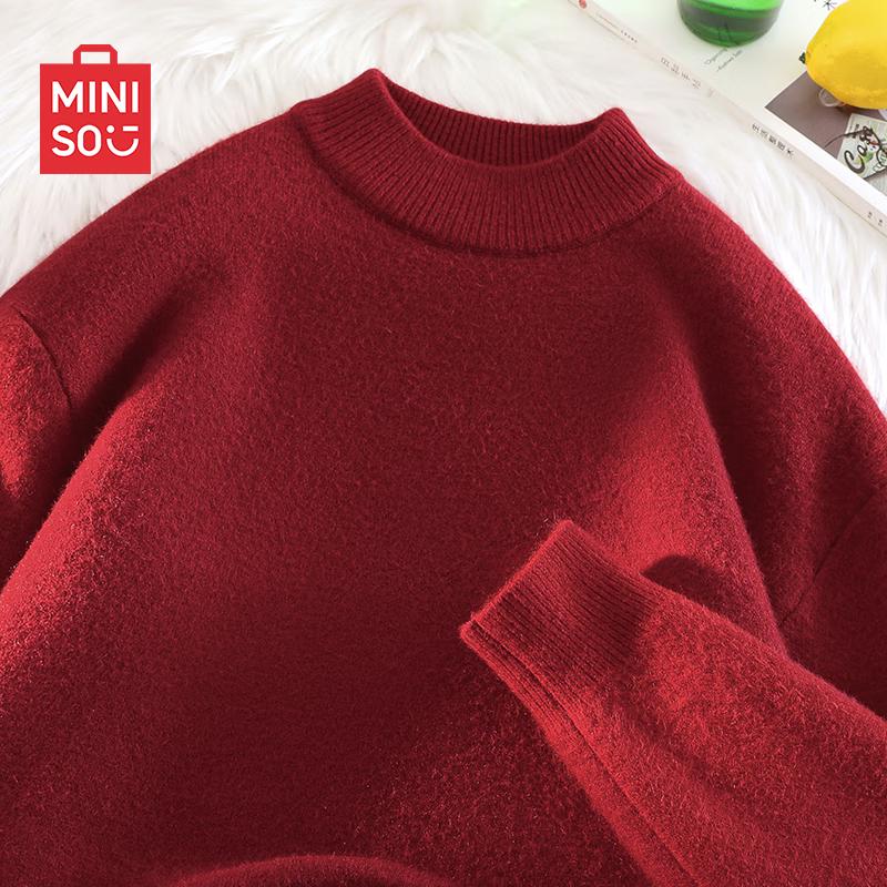 MINISO Men s Fleece-Lined Mock Neck Knit Sweater L
MINISO Men s Fleece-Lined Mock Neck Knit Sweater L