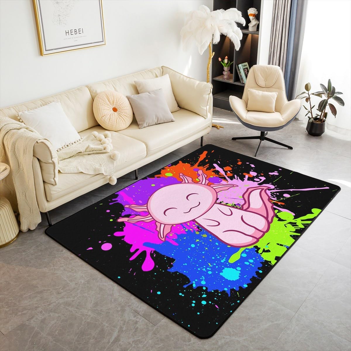 Kawaii Axolotl Area Rug for Girls, Space Moon Print Rug Kids Farm Animal for Bedroom Living Room Decoration Non Slip Carpet 40x60cm 16x24 inch
Kawaii Axolotl Area Rug for Girls, Space Moon Print Rug Kids Farm Animal for Bedroom Living Room Decoration Non Slip Carpet 40x60cm 16x24 inch