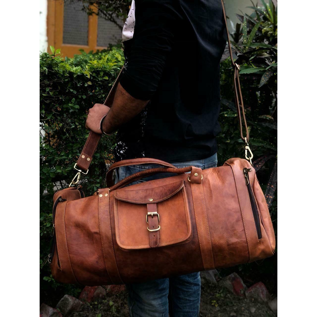 Шкіряна сумка Дорожня коза Duffel Тренажерний багаж Vintage Справжній коричневий Нові чоловічі чоловічі 24 x 9 x 7 in коричневий
Шкіряна сумка Дорожня коза Duffel Тренажерний багаж Vintage Справжній коричневий Нові чоловічі чоловічі 24 x 9 x 7 in коричневий