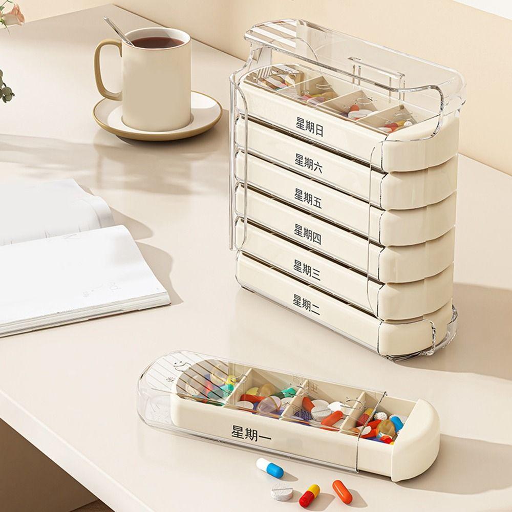 Wall Mounted Medicine Storage Dispenser Plastic Pill Organizer Portable Pill Cases for Home прозорий/бежевий
Wall Mounted Medicine Storage Dispenser Plastic Pill Organizer Portable Pill Cases for Home прозорий/бежевий