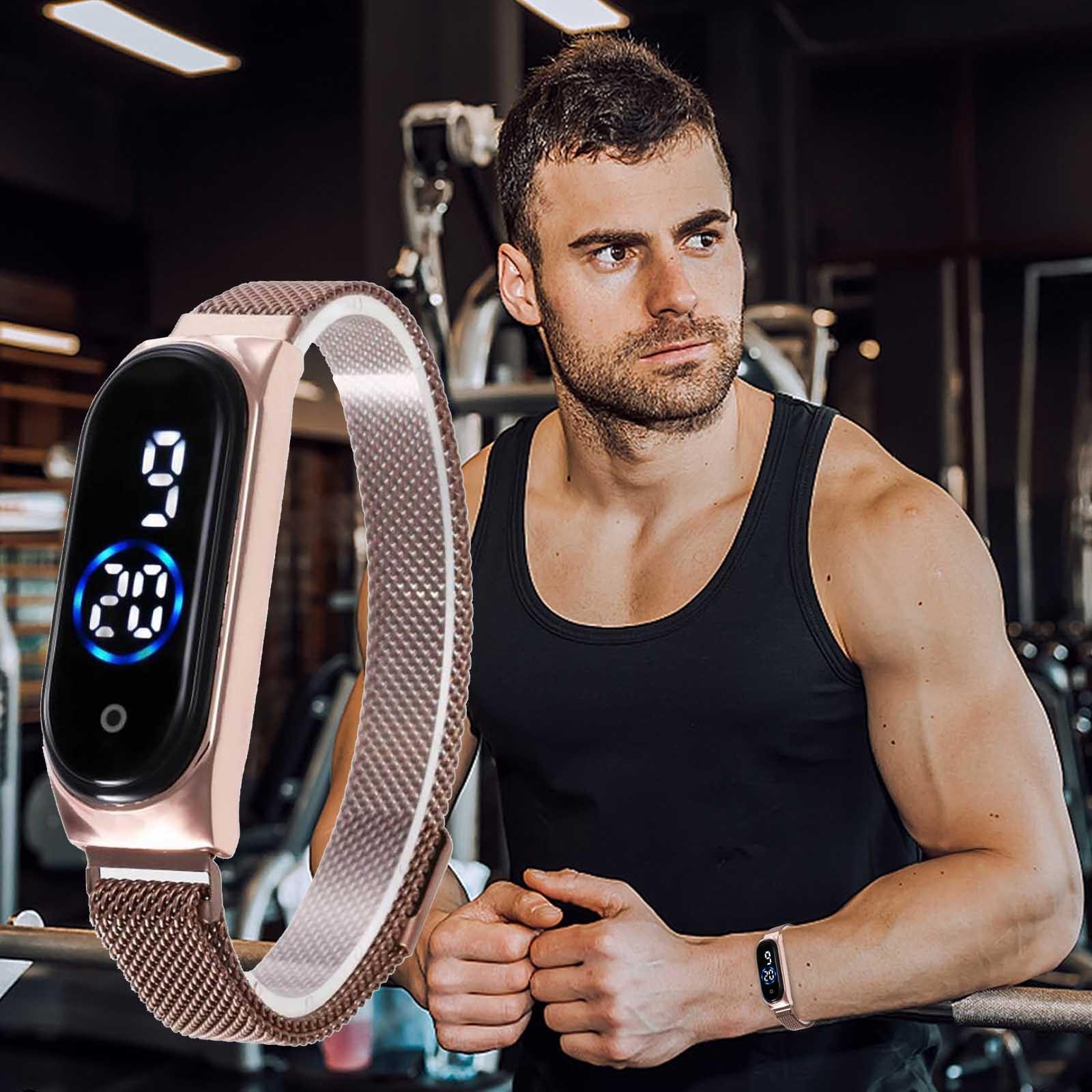 Светодиодный экран с магнитной пряжкой и ремешком, повседневные модные водонепроницаемые электронные часы для пар(Синий круг) One Size
Светодиодный экран с магнитной пряжкой и ремешком, повседневные модные водонепроницаемые электронные часы для пар(Синий круг) One Size