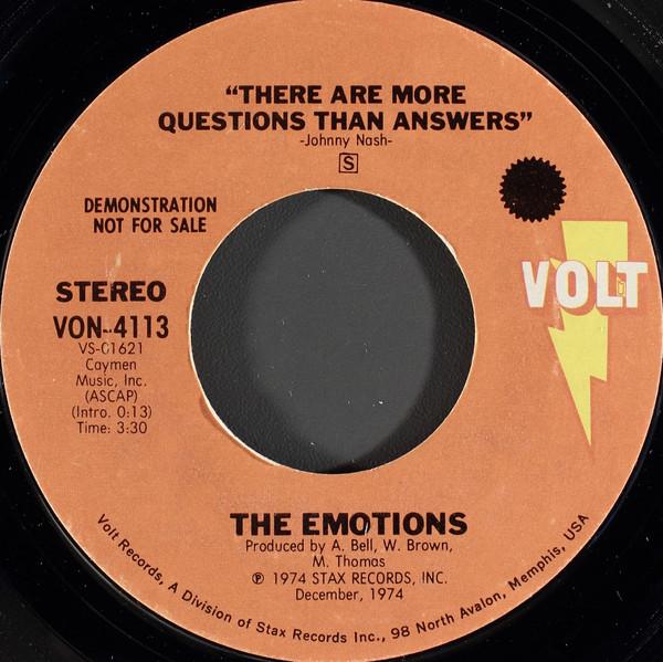 7-дюймовая пластинка EMOTIONS There Are More Questions Than Answe VON4113PROMO Volt 1974 US SoulFunk Б/у
7-дюймовая пластинка EMOTIONS There Are More Questions Than Answe VON4113PROMO Volt 1974 US SoulFunk Б/у