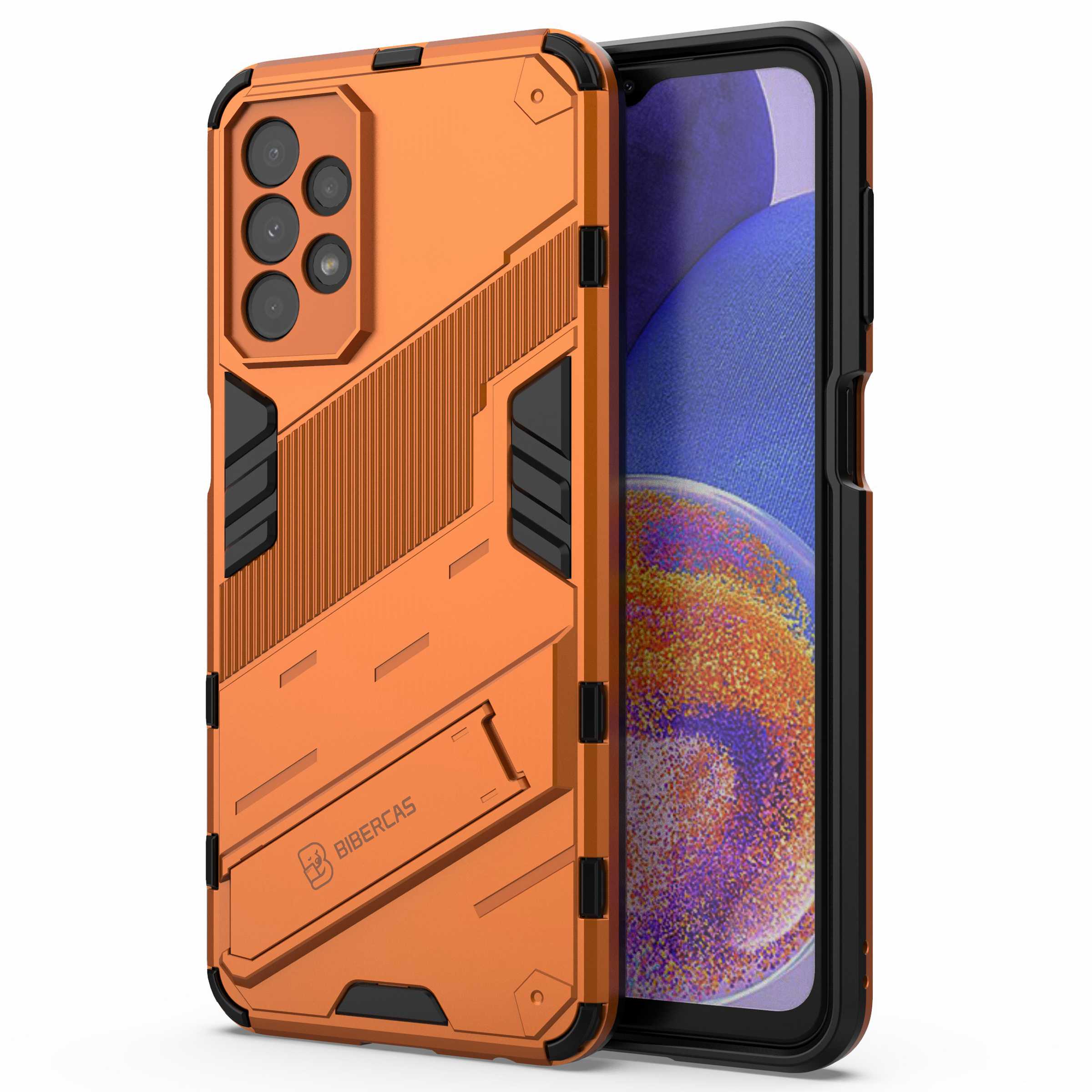 For Samsung Galaxy A23 5G (Global Version)/4G Shockproof Armor Cover Hard PC Soft TPU Protective Phone Case with Kickstand Orange
For Samsung Galaxy A23 5G (Global Version)/4G Shockproof Armor Cover Hard PC Soft TPU Protective Phone Case with Kickstand Orange