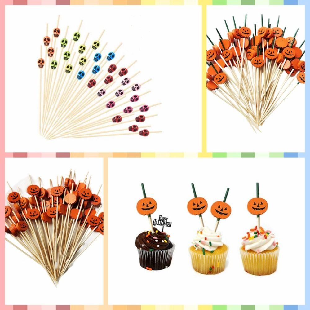 100pcs Natural Material Halloween Pumpkin Bamboo Skewers Cocktail Sticks Sugar-coated Haws
100pcs Natural Material Halloween Pumpkin Bamboo Skewers Cocktail Sticks Sugar-coated Haws