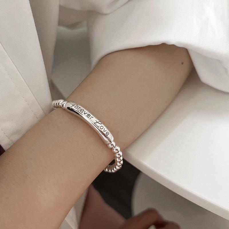 PANJBJ Silver Color Letter Bracelet For Women Girl Bead Versatile Elastic Rope Trend Adjustable Jewelry Gift Dropshipping
PANJBJ Silver Color Letter Bracelet For Women Girl Bead Versatile Elastic Rope Trend Adjustable Jewelry Gift Dropshipping