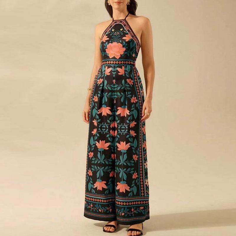 Elegant Print Lace Up Jumpsuit Women Halter Sleeveless Hallow Out High Waist Holiday Romper 2026 Fashion Summer Backless Rompers S
Elegant Print Lace Up Jumpsuit Women Halter Sleeveless Hallow Out High Waist Holiday Romper 2026 Fashion Summer Backless Rompers S