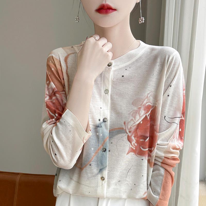Women s Water Soluble Wool & Lyocell Cardigan: Lightweight, Sun Protection, Printed Knitwear Top Extra Large
Women s Water Soluble Wool & Lyocell Cardigan: Lightweight, Sun Protection, Printed Knitwear Top Extra Large