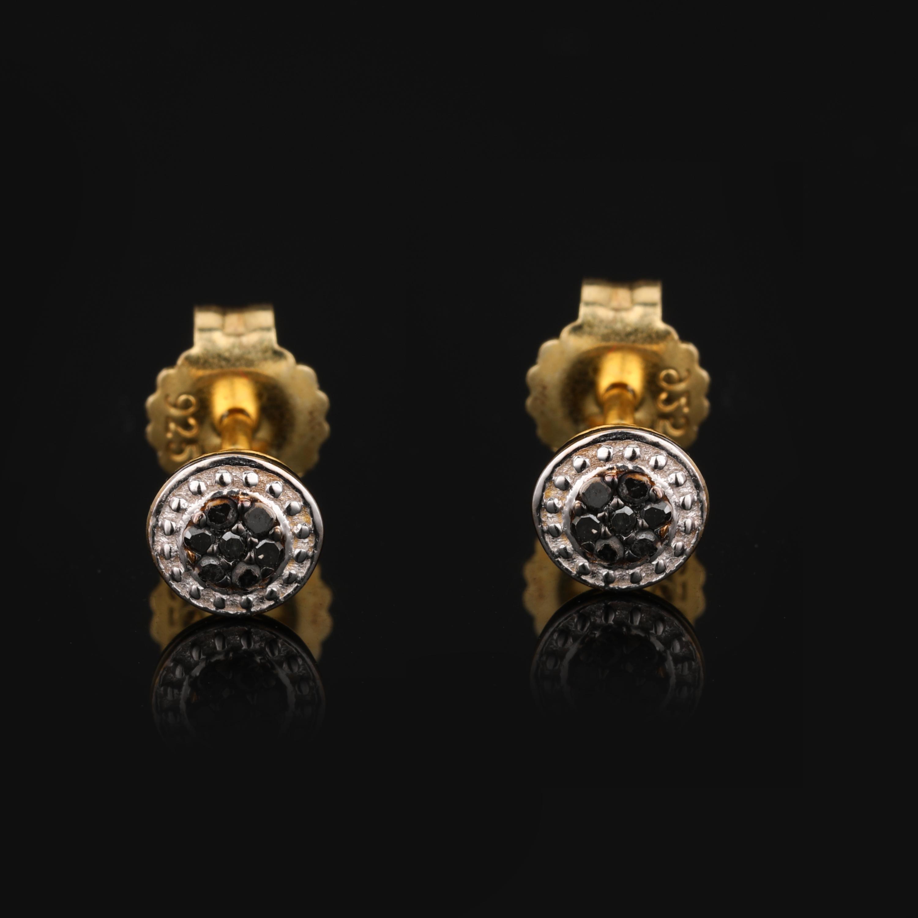 Black Diamond Earrings 925 Sterling Silver Gold Plated Fine Jewelry Gift for Her
Black Diamond Earrings 925 Sterling Silver Gold Plated Fine Jewelry Gift for Her