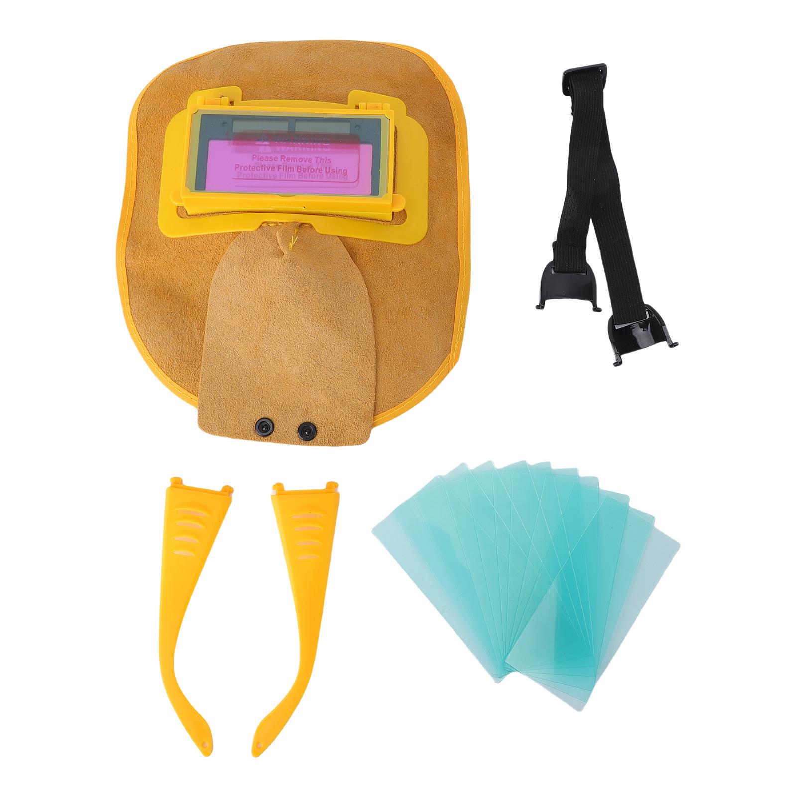 Leather Welding Hood Pancake Welding Helmet Adjustable Heat Resist Durable Welding Cap for Electric Arc Welding Gas Welding жовтий
Leather Welding Hood Pancake Welding Helmet Adjustable Heat Resist Durable Welding Cap for Electric Arc Welding Gas Welding жовтий