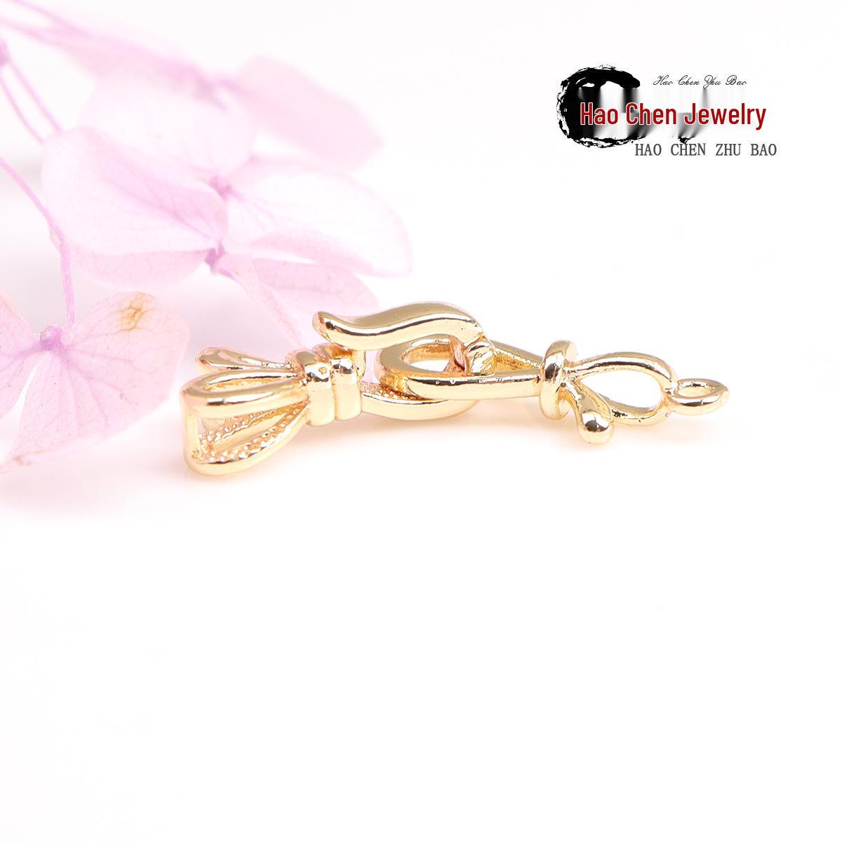 14K Gold-Plated Colorfast Bow Connector Clasp for DIY Pearl Necklace Jewelry
14K Gold-Plated Colorfast Bow Connector Clasp for DIY Pearl Necklace Jewelry