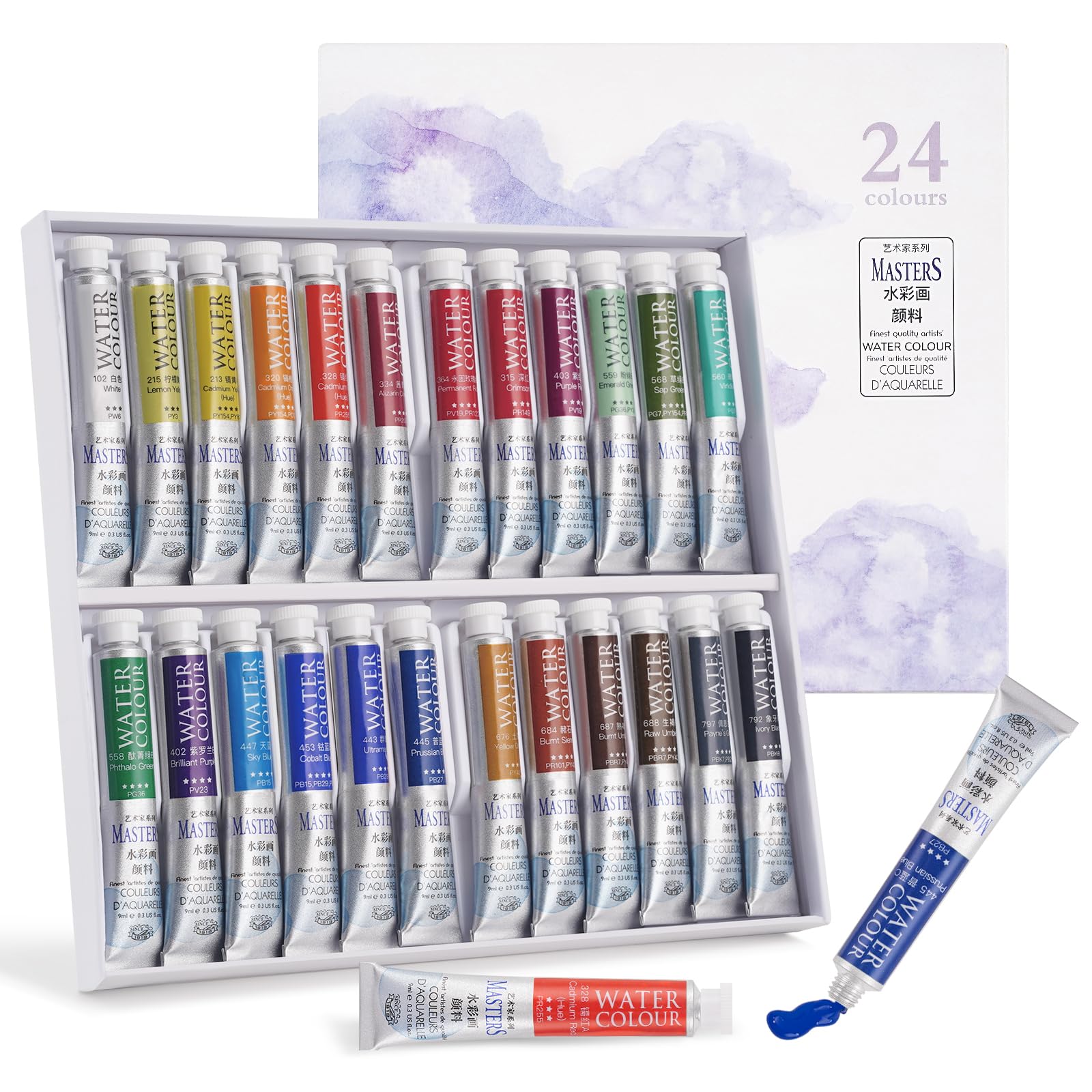LIGHTWISH Professional Watercolor Paint Tube Set Artist 9 ML 24 Vivid Color Art Преміум акварельні фарби для художників Хобі Клас, витратні матеріали,
LIGHTWISH Professional Watercolor Paint Tube Set Artist 9 ML 24 Vivid Color Art Преміум акварельні фарби для художників Хобі Клас, витратні матеріали,