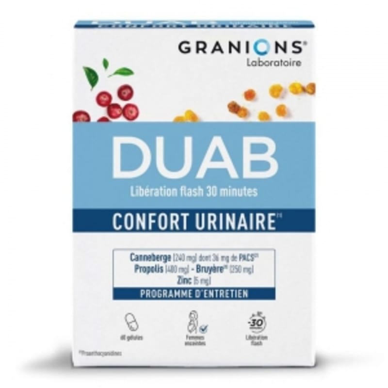 Granions Duab 60 Capsules Confort Urinaire 60 Capsules
Granions Duab 60 Capsules Confort Urinaire 60 Capsules