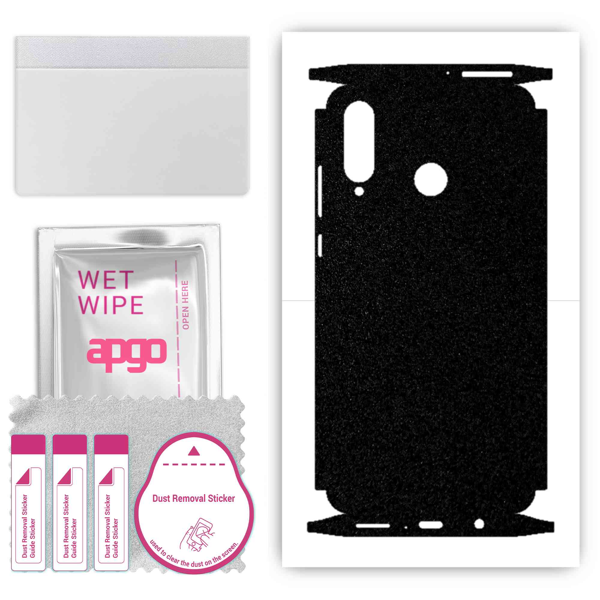 apgo Protective Skin Sticker for the back+sides compatible with Huawei nova 4e, Full Wrap Film, Foil, Vinyl - Pattern Matte Black
apgo Protective Skin Sticker for the back+sides compatible with Huawei nova 4e, Full Wrap Film, Foil, Vinyl - Pattern Matte Black
