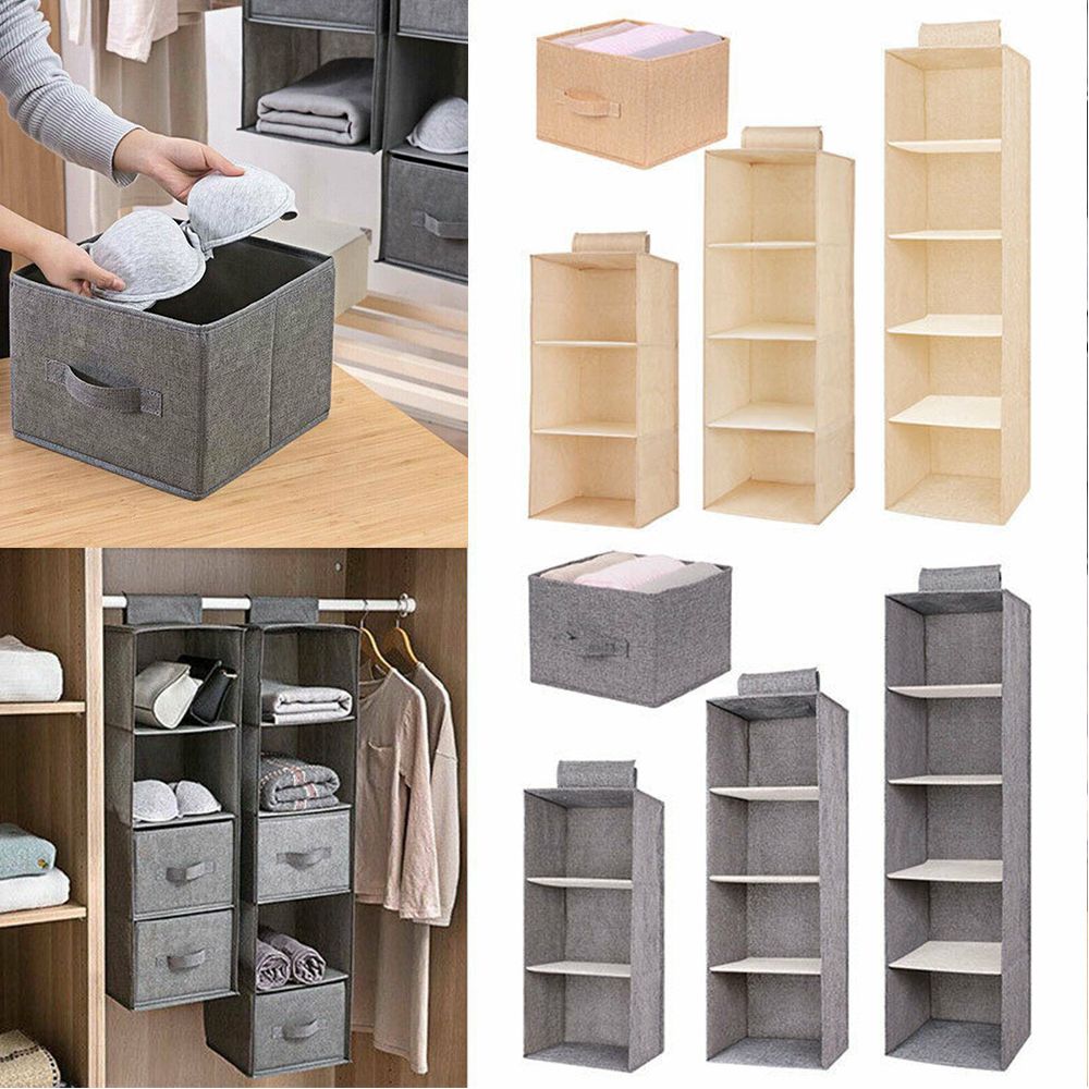 Closet Container Drawer Cotton Wardrobe Storage Bags Hanging Storage Pouch Clothes Organizer 4-layer бежевий
Closet Container Drawer Cotton Wardrobe Storage Bags Hanging Storage Pouch Clothes Organizer 4-layer бежевий