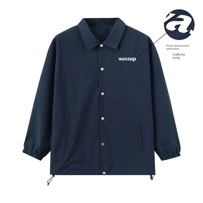 Wassup Solid Color Workwear Trendy Brand Jacket Men s Cardigan Autumn and Winter Letter New Style Couple Simple Coat Top Navy blue 2XL
Wassup Solid Color Workwear Trendy Brand Jacket Men s Cardigan Autumn and Winter Letter New Style Couple Simple Coat Top Navy blue 2XL
